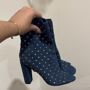 Jessica Simpson Studded Blue Ankle Boots